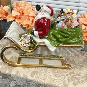 Vintage 1987 Fitz & Floyd A Dickens Christmas Cookie Jar